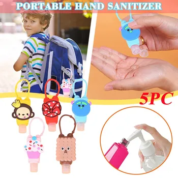5PC Kawaii košarka sladoled Hand Sanitizer bote par gel desinfectante llavero Zapestnica Manšeta za otroke v šolo 40%
