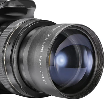58mm 2X Telefoto Objektiv Tele Converter za Canon, Nikon, Sony Pentax 18-55mm Visoke Kakovosti Telepretvornik Fotografija Dodatki