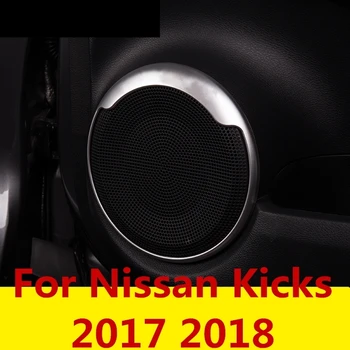 Avto zvočnik vrata Zvočnik obroč Avdio obroč okrasni prstan notranjo opremo Auto Dodatki Za Nissan Brcne 2017 2018