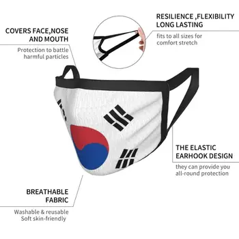 Južna Koreja Zastavo Masko Najboljše Darilo Smešno Tiskanja Za Večkratno Uporabo Masko Koreja Korejski Corea Jugo Zastave Zastave Lockdown Azije Azija Socialne