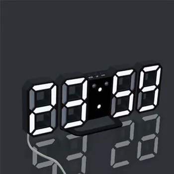 Sodobnih Digitalnih LED Tabela Desk Noč Stenska Ura Alarm Watch 24 ali 12-Urni Prikaz ure black budilka despertador electronicos A80