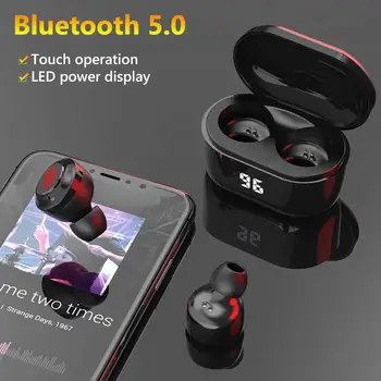 Mini TWS Bluetooth 5.0 Slušalke Brezžične Slušalke 9D Hifi Stereo Šport Nepremočljiva Brezžične Slušalke Slušalke Z LED Display-em