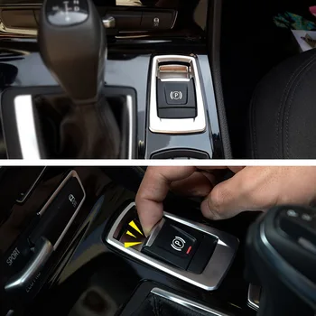 YAQUICKA Avto Notranje zadeve Elektronske ročne zavore Gumb Preklopi Okvir Trim Kritje Za BMW 2 Serija 218i F46 Gran Tourer-2017