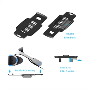 PS4 Pro Slim/PS VR Premaknete Navpično Hlajenje Stojalo Krmilnik Polnilnik za Polnjenje Dock za PS VR Očala/PS4 Series/Move Controller