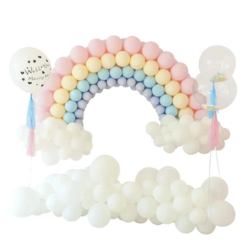 100 kozarcev 10palčni macaron balon candy barve ustvarjalne rojstni ureditev loki balon dekoracijo poroke dobave
