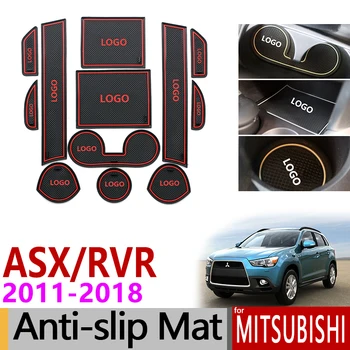 Anti-Slip Gumo Vrata Reža za Pokal Mat za Mitsubishi ASX 2011 2012 2013 2016 2017 2018 RVR Outlander Sport Dodatki