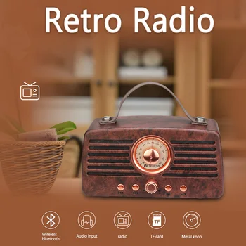 Retekess TR607 Klasične Retro FM Radijski Sprejemnik Prenosni Dekoracijo MP3 Radio stereo Bluetooth Zvočnikov, AUX USB za Polnjenje