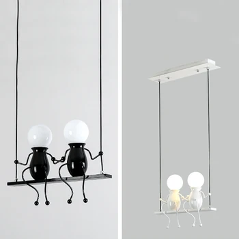 Moderne Risanke Lutka Lestenci LED Ustvarjalne Napeljave Železa Postelji Rov Lučka za Otroke Baby darilo, Dnevna Soba, kopalnica, decora