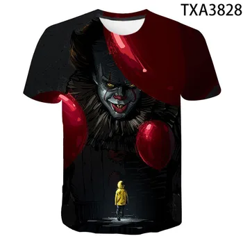 TO: Poglavje Dva 3D Tiskanih Majica s kratkimi rokavi Moški Ženske Otroci Poletje Klovn Triler Terorističnih Film Priložnostne Joker T-shirt Kul Vrhovi Tees