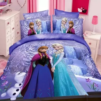 Disney Avengers posteljnina nabor 2/3/4pc Princesa Elsa McQueen Avtomobilov Spiderman natisnjeni rjuhe kritje en dvojček velikost dekle, fant, posteljno perilo