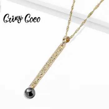 Cring Coco Hawaiian Ogrlice za Ženske Geometrijske Dolge Verige Eleganten Obesek Choker na Vratu za Obletnico Trendy Jelwelry