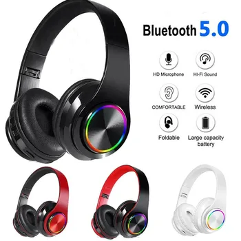 B39 Led Bluetooth V5.0 Slušalke Šport Hoofdtelefoon Subwoofer Draadloze Stereo Ondersteuning Kartico Oortelefoon, Vtič Za Slušalke
