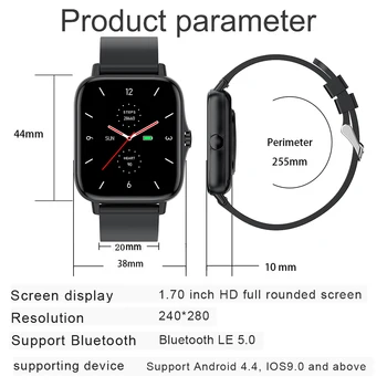 Smartwatch 2021 Bluetooth Klic Pametno Gledati Ženske Moški za Android, IOS, Srčni utrip, Krvni Tlak, T42 Reloj Športna Fitnes Tracker