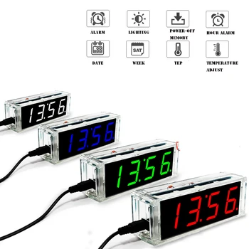 Diy ura komplet digitalna cev alarm za temperaturo teden zaslon 51 MCU DS1302 diy elektronskih komplet za spajkanje subjest skupščine