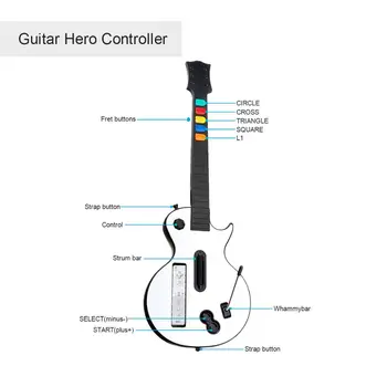 Guitar Hero Krmilnik z Trak Pasu za Nintend Wiipad Daljinsko Gamepad Palčko Konzole Vse Guitar Hero Games & Rock Zasedb 2/3