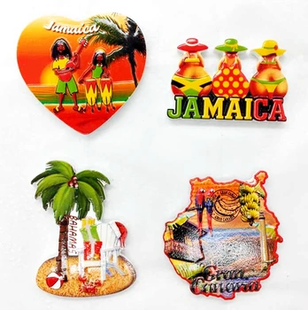 Novo Ročno Poslikane Jamajški Folk Ročno Bobni 3D Hladilnik Magneti Turističnih Spominkov Hladilnik Magnetne Nalepke Darilo
