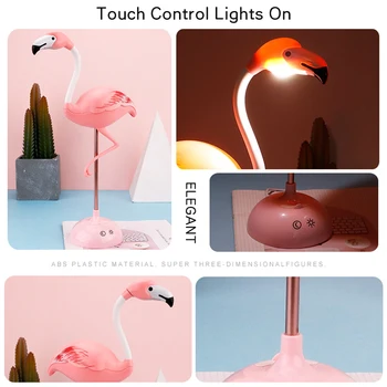 Flamingo, LED Luči, Otroci Soba Doma Dekor USB Powered Roza Živali Flamingo Okno Spalnice Stranka Romantična Poroka Dekoracija