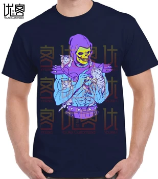 Je Človek T Shirt Skeletor, Mojstri Meowniverse T-Shirt 100 Bombaž Poletje Tee Majica Smešno Moških Natisnjeni 4xl Tshirt