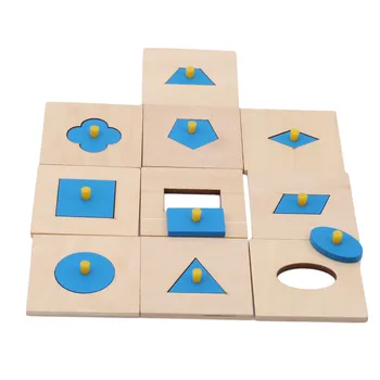 Otrok Izobraževalne Igrače Montessori Igrača Geometrijske Oblike Kognitivne Odbor Tri-delni Set Oblike Ujemanja Grafike Sestavljanke