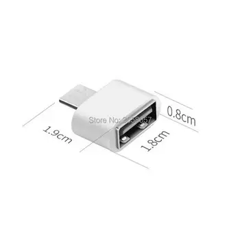 Mini Micro USB OTG USB 2.0 Mini OTG Združljiv za Samsung Android Tableta Bela črna
