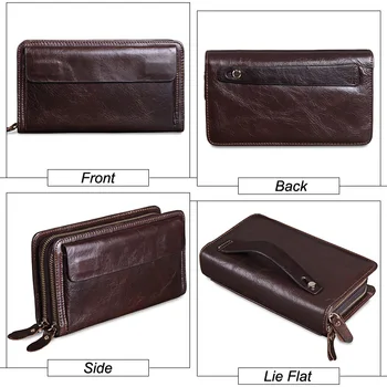MISFITS moških sklopka torbica pravega usnja blagovne znamke oblikovalec letnik dolgo denarnice za kartico sim moški veliki torbi mobilni telefon sklopka vrečko