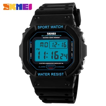 Šport na prostem Watch Moških Večfunkcijsko Ure Ura Chrono 5Bar Vodoodporni Digitalni Watch reloj hombre SKMEI