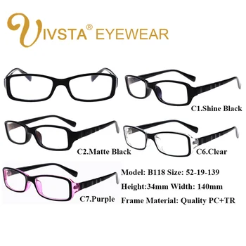 IVSTA Letnik Očala Ženske Optični Okvir Recept za Očala Vijolično Kratkovidnost Očala po Meri Stopnjo Leče 2118 Jasno Branje