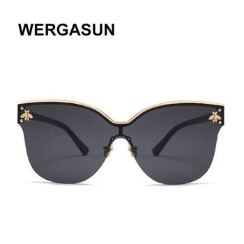 WERGASUN Luksuzne blagovne Znamke Design Mačka Oči, sončna Očala Lady Ženska Elegantna sončna Očala Ženski Vožnje Očala Oculos De Sol