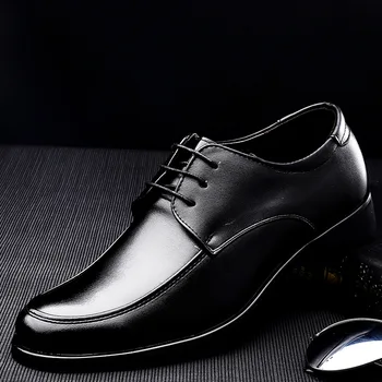 Moški Obleko Čevlje Konicami Prstov Trpežnih Podjetja Oxford Čevlji Za Moške Mode Ženina Poročni Čevlji Original Eleganten Moški Čevlji