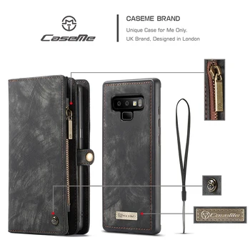 CaseMe Za Samsung Galaxy S8 S9 S10 S20 Opomba 10 Plus Note20 Ultra A50 A70 Retro Pravega Usnja Magnetni Izmenljivem Denarnice Primeru