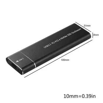 USB3.1 Tip-C, M. 2 M Ključ NVMe PCIE SSD Polje Pogon ssd Stanovanj Primeru 10Gbps M2 SSD 2280 Trdi Disk Ohišje