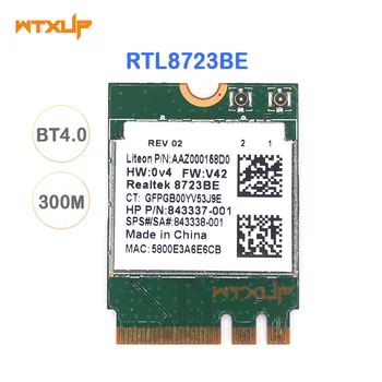 WTXUP Brezžični Adapter za Realtek RTL8723BE 802.11 n za Kartico WiFi, Bluetooth 4.0 NGFF kartico SPS 843338-001 300Mbps
