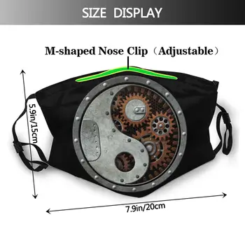 Industrijska Steampunk Yin Yang Non-Enkratno Masko Proti Meglica, Prah Maske Z Filtri Za Zaščito Masko Respirator Usta Žarilna
