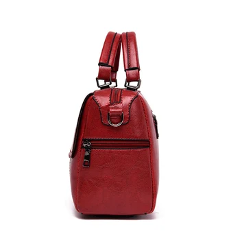 Vino rdeča torba ženske PU blagovne znamke usnje luksuzni torbici 2018 moda za ženske ročne torbe s pokrovom zip zaprtje FENGTING FTB024