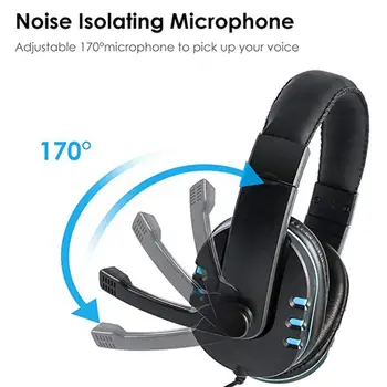 Univerzalni Gaming Slušalke 3.5 mm Žične Slušalke Globok Bas Igralec Več-Ear Slušalke za PS4 XBox En Računalnik Za LOL PUGB Cyberpunk2077
