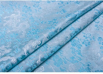Nov prihod poliester brocade barvana preja majhen zmaj tkanine za čutil mozaik obleko posteljo stanja tkiva telas cos igrajo 100x75cm