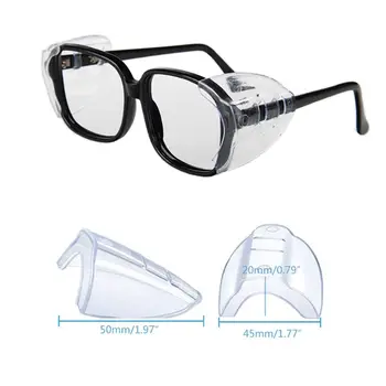 6 Parov Varnost Eye Glasses Stranskimi Ščitniki Jasno Prilagodljive Slip Za Očala Ščit