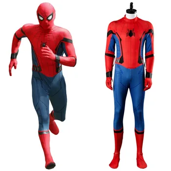 Pajek Cosplay Človek Ples Državljanske Vojne Peter Parker Tom Holland Jumpsuit Celoten Niz Enotnih Cosplay Kostum