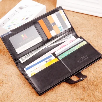 ŠT.ONEPAUL novih moških dolgo denarnice gumb posnetek vrečko denarnice moških obleko vrečko korejskem slogu moške denarnice majhna velikost telesa, velika zmogljivost