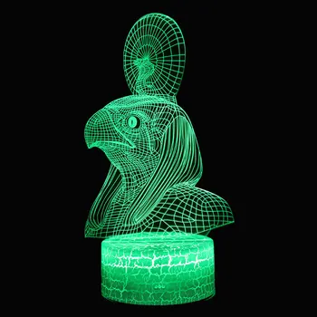 Orel, vodja faraon temo 3D Lučka LED nočna lučka 7 Sprememba Barve Dotik Razpoloženje Lučka za Božično darilo Dropshippping