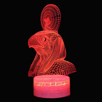 Orel, vodja faraon temo 3D Lučka LED nočna lučka 7 Sprememba Barve Dotik Razpoloženje Lučka za Božično darilo Dropshippping