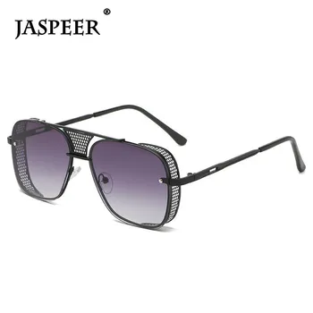 JASPEER Steampunk sončna Očala Moških Prevelik Punk sončna Očala za Moške Letnik Očala UV400 Vožnjo sončna Očala Kovinski Okvirji