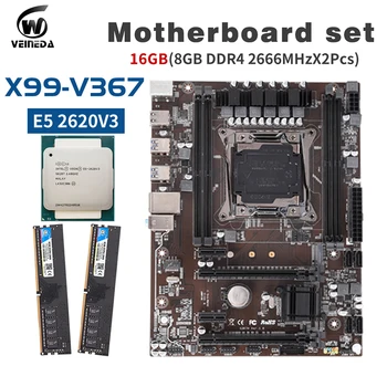X99 PC4 DDR4 Motherboard Mainboard Xeon E5 2620 V3 LGA2011-3 CPU, 2X 8GB= 16GB 2666MHz pomnilnik pc igre na srečo