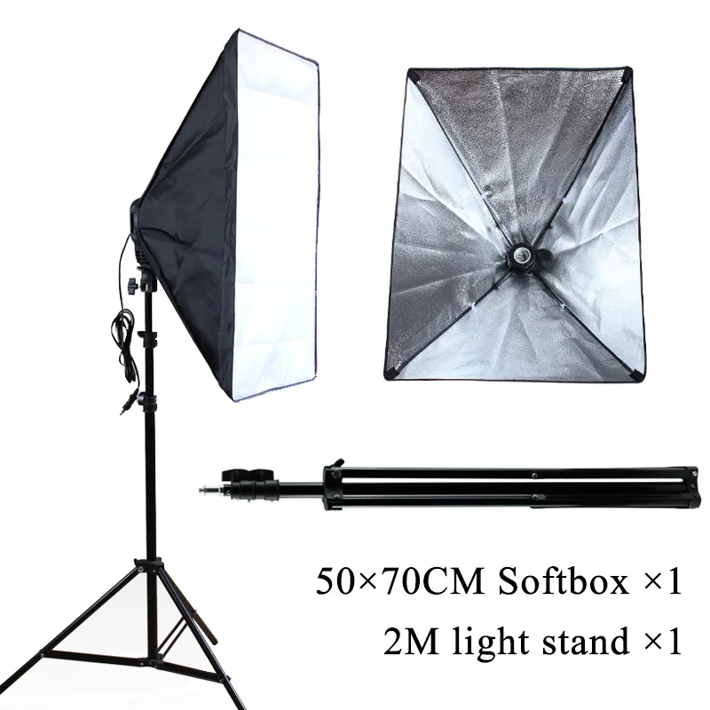 50×70 CM Softbox Foto Studio Osvetlitev okova E27 Strokovno Neprekinjeno Light Sistem Fotografija Softbox Svetlobnih Kompleti
