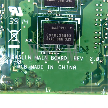 S451LN GT840M/2GB i5-4200CPU 4GB RAM mainboard REV 2.0 Za ASUS S451L S451LN prenosni računalnik z matično ploščo 90NB05D1-R01000 Brezplačna Dostava