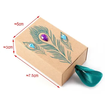 Pav pero sladkarije predal box design poroko material umetna nosorogovo kraft papir, kraft papir darilni embalaži darilni embalaži