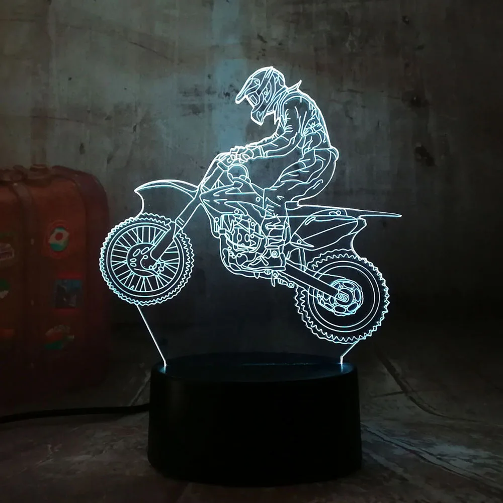 Amroe 3D Ekstremnost motorno kolo LED Kul Fant igrače Noč Svetlobe LED Desk namizne Svetilke RGB Gradient Otroka, Rojstni dan, Novo Leto toyss