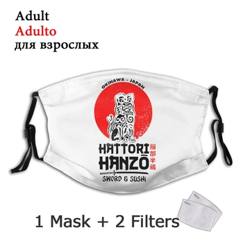 Hattori Hanzo Non-Enkratno Usta Masko Kill Bill Anti Meglica, Prah Maske Z Filtri Za Zaščito Masko Respirator Usta Žarilna