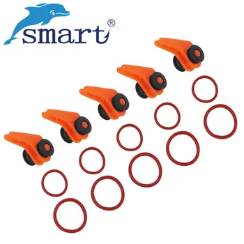 SMART 15Sets 3parts(2circles+1plastic rejec)Plastični Kavelj Rejec za Ribiško Palico Pole Vab Vabe Žlico Visoki Reševanje Pribor