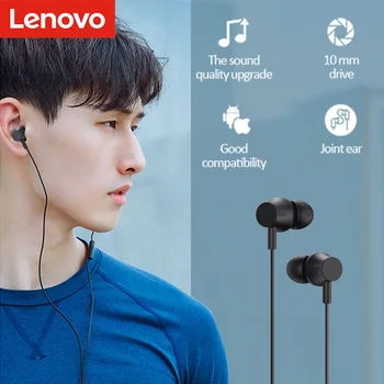 Original Lenovo QF320 Žične Slušalke 3.5 mm Audio Zmanjšanje Hrupa, Hifi Stereo in-ear Čepkov z Mic za Telefon Igra Glasba